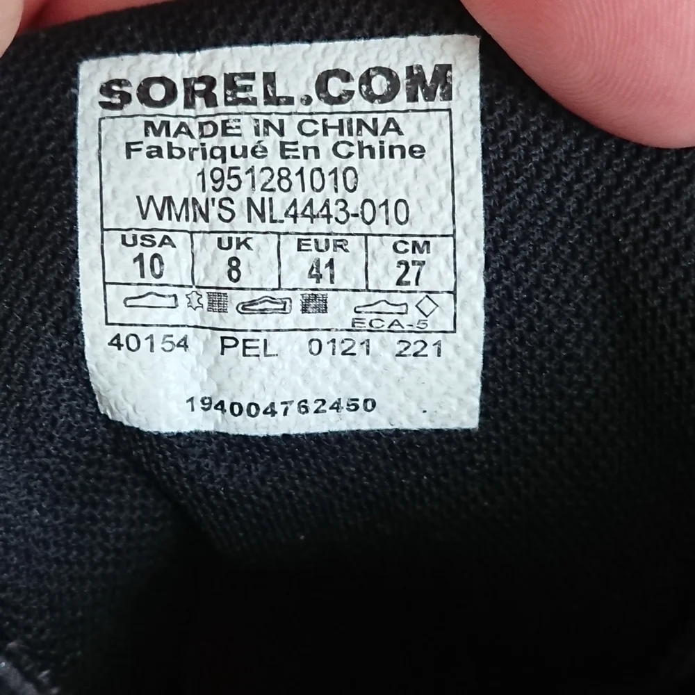 SOREL black suede Out N About Wedge II Shoe size 9.5